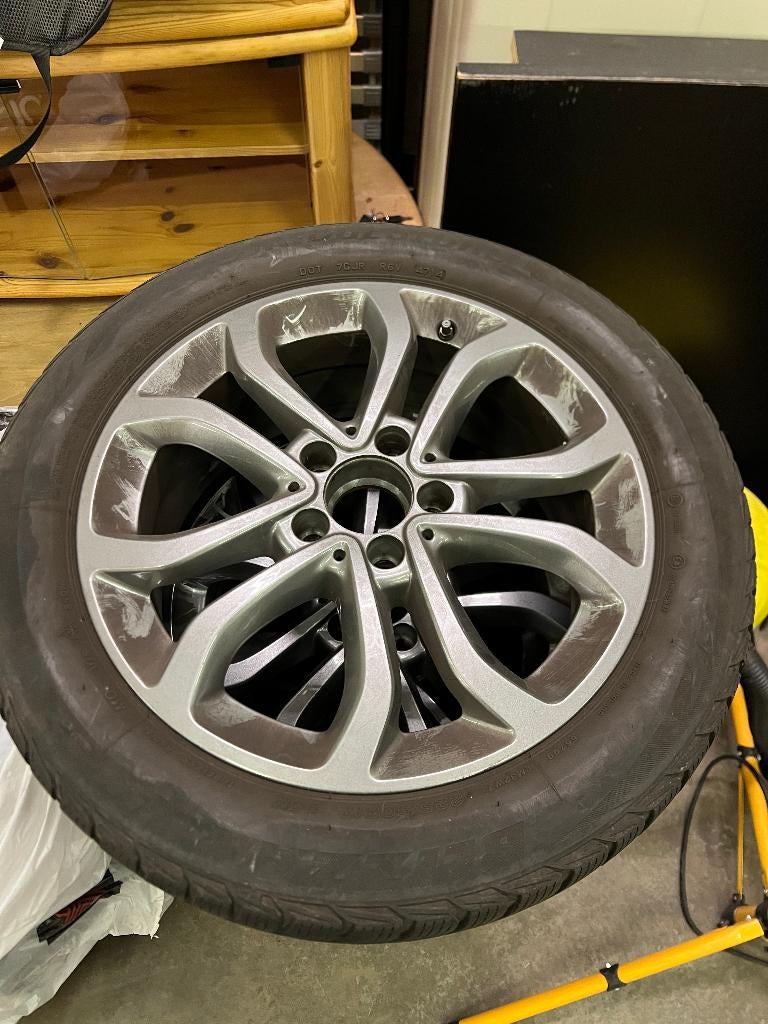 Mercedes 17 inch velgen met Bridgetone winterbanden, Auto-onderdelen, Banden en Velgen, Ophalen, Gebruikt, Velg(en), 17 inch