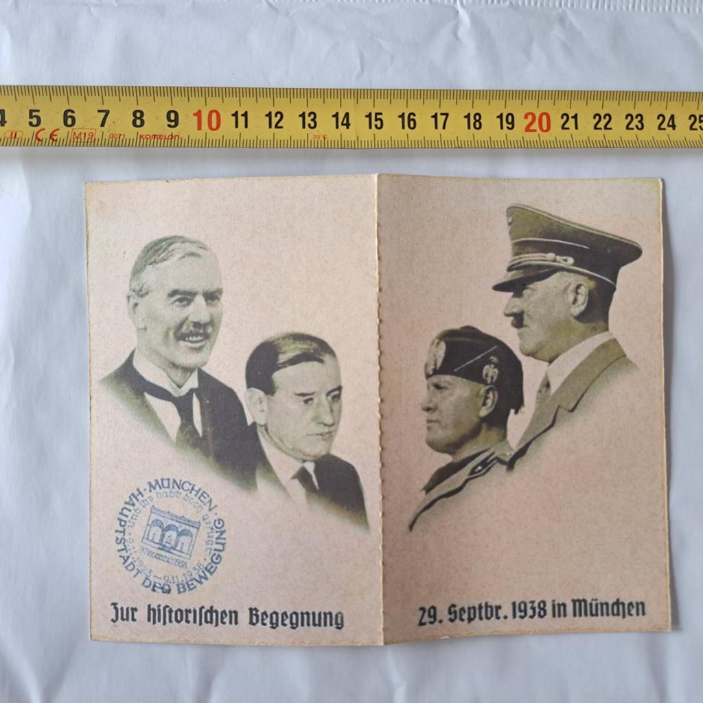 Historische dubbelkaart München 1938 – politiek/historisch, Ophalen of Verzenden