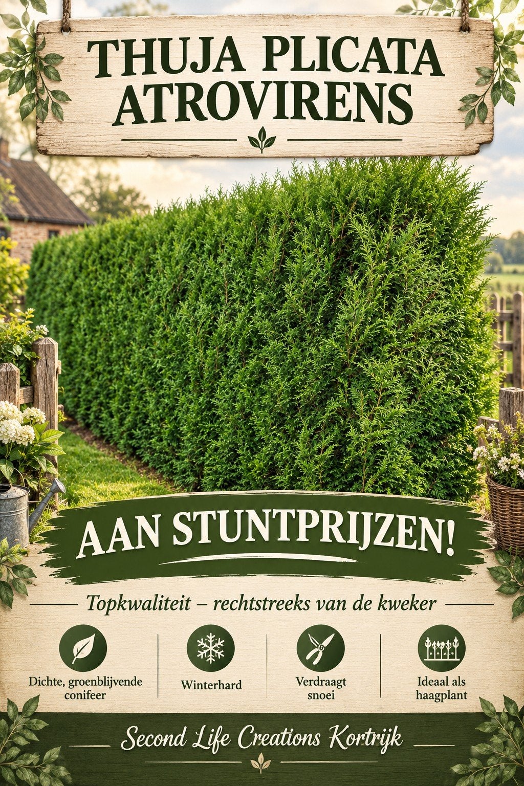 ‼️thuja plicata atrovirens aan promoprijzen ‼️, Ophalen, Taxus