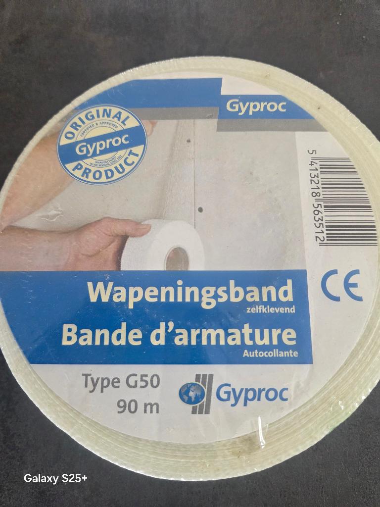 Gyproc bande d'armature autocollante g50 90m- Neuve emballée, Bricolage & Construction, Enlèvement, Neuf, Autres matériaux
