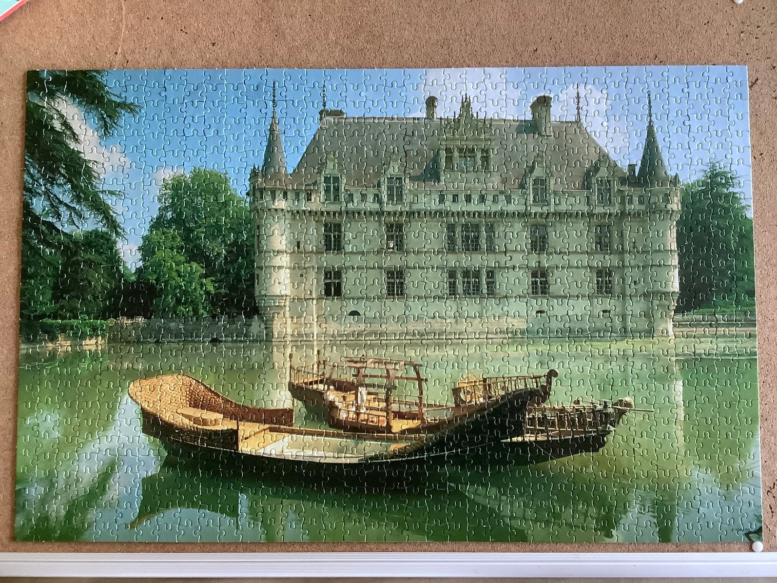 Puzzel 1000 stuks - Azay le Rideau/France 68 cm x 44 cm, Ophalen, 500 t/m 1500 stukjes, Gebruikt, Legpuzzel