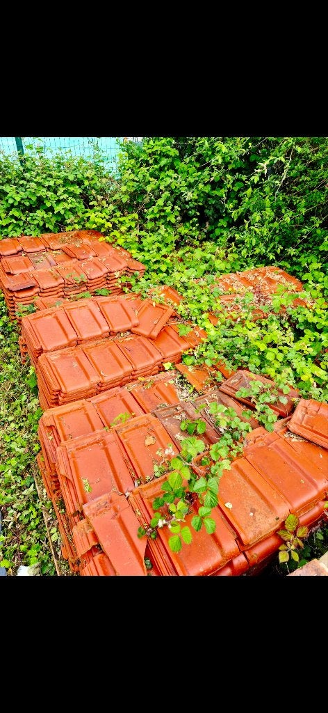 Tegels, Doe-het-zelf en Bouw, Dakpannen en Dakbedekking, Ophalen, Gebruikt, 15 m² of meer, Dakpannen