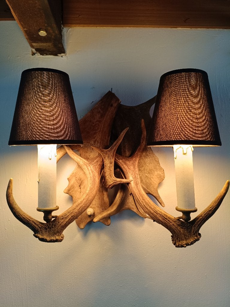 Lampe murale Antler, Maison & Meubles, Lampes | Appliques, Matériau naturel, Applique murale, Marron, Comme neuf