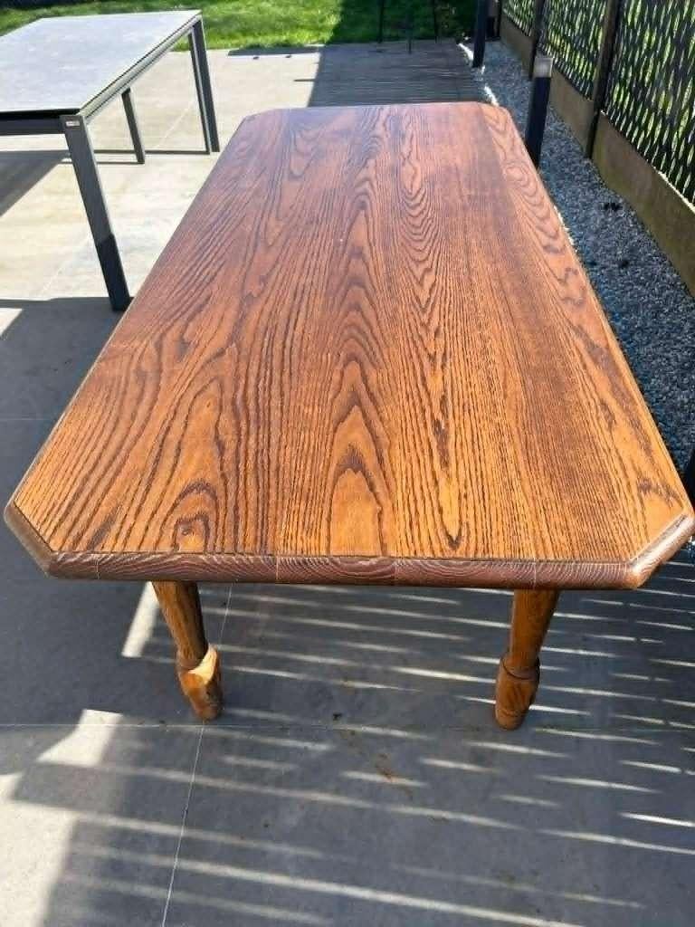 degelijke eettafel en salontafel, Enlèvement, Comme neuf, Cinq personnes ou plus, Chêne