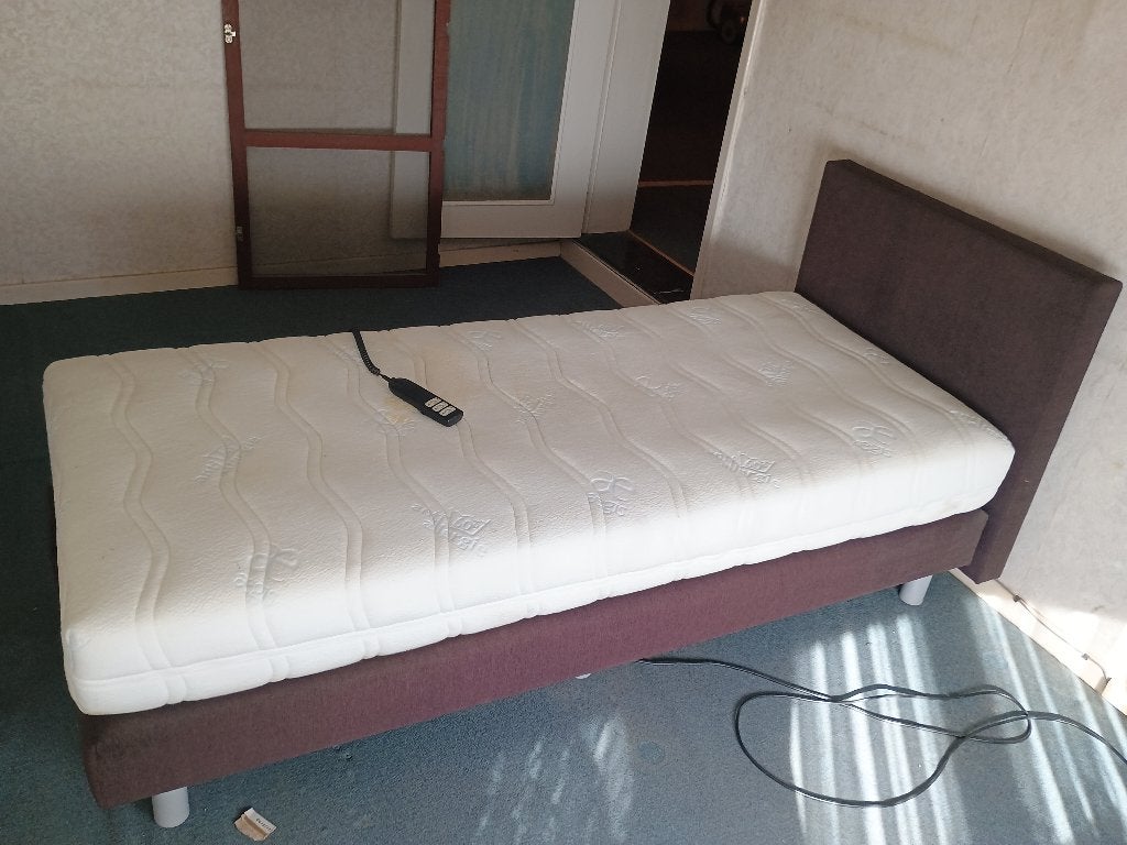 Boxspring 1 persoon, Ophalen, Gebruikt, Bruin
