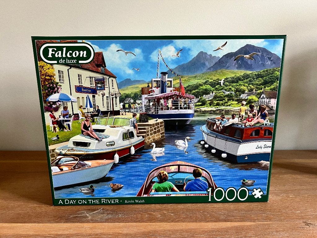 Puzzel Falcon de luxe - A day on the river, Ophalen of Verzenden, 500 t/m 1500 stukjes, Zo goed als nieuw, Legpuzzel