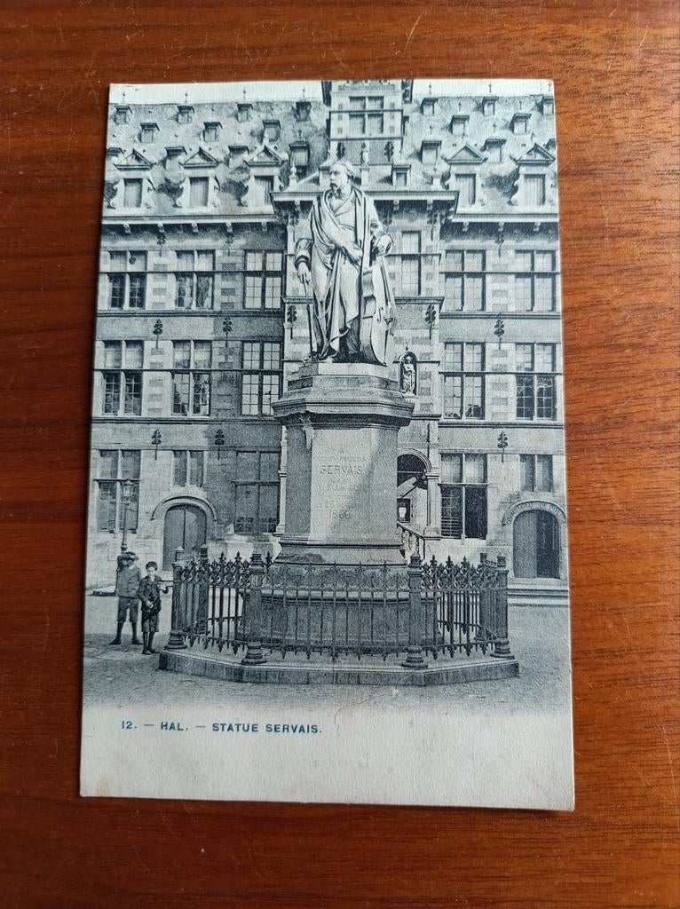 Halle Standbeeld Frans Servais, Verzamelen, Postkaarten | België, Ophalen of Verzenden