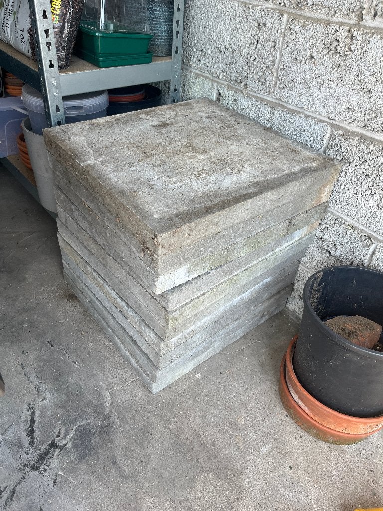 10 betontegels 50x50 D5cm, Ophalen, Nieuw, Minder dan 5 m², Beton