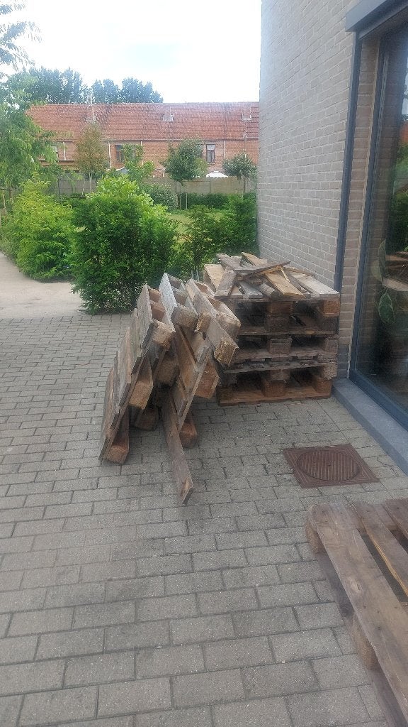 houtpaletten, Ophalen, Gebruikt