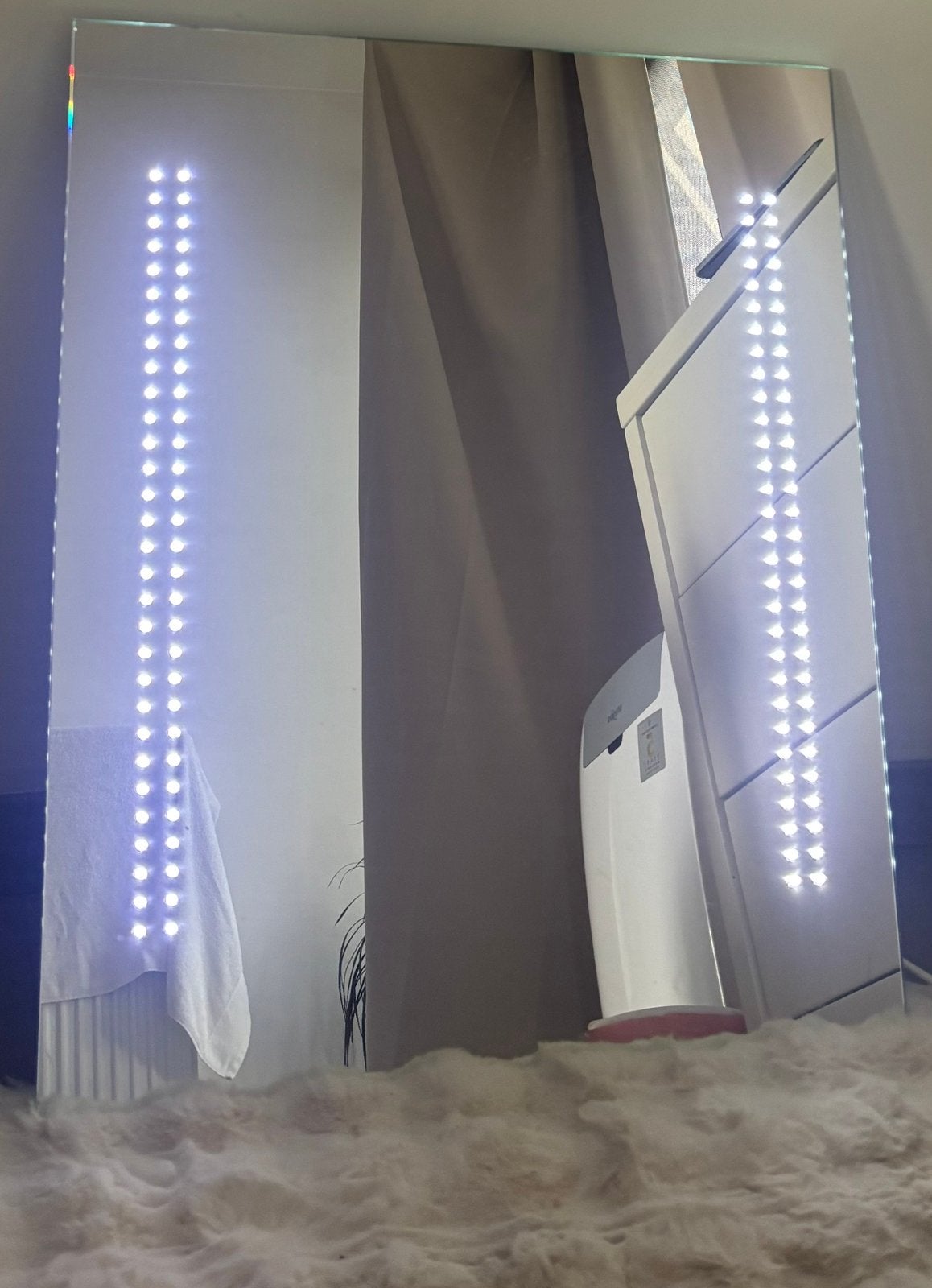 Grand miroir Hollywood avec lumières LED, Enlèvement, Comme neuf