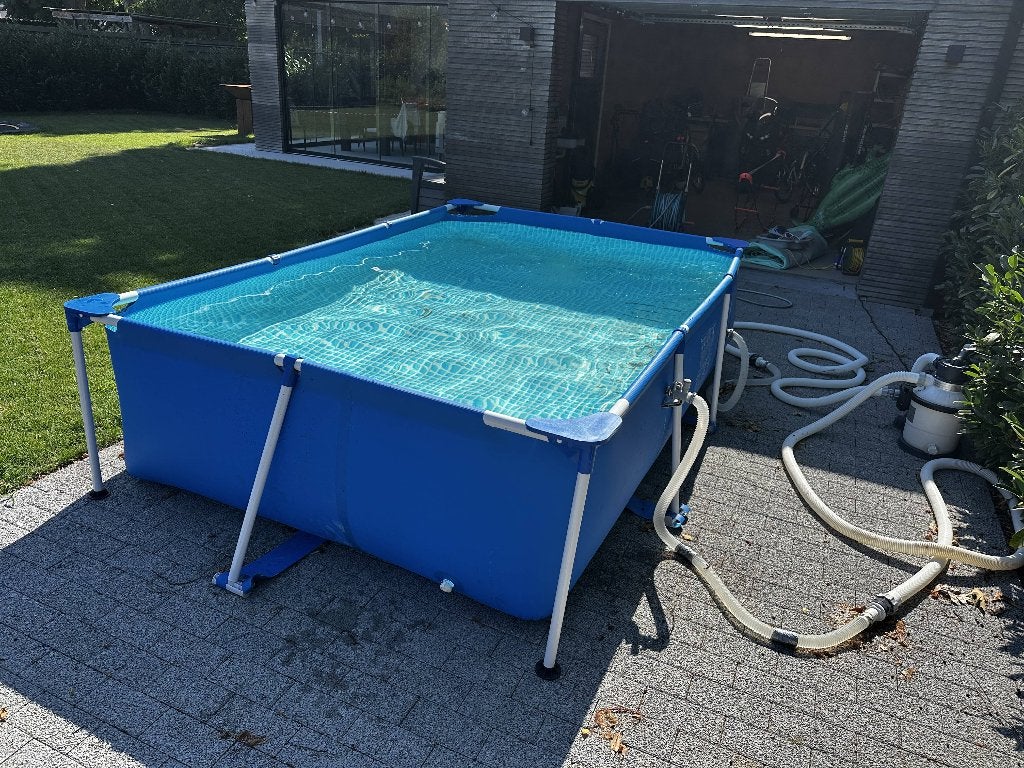 INTEX zwembad 3x2m + Zandpompfilter + BSI producten, 200 à 400 cm, Enlèvement, Utilisé, Rectangulaire
