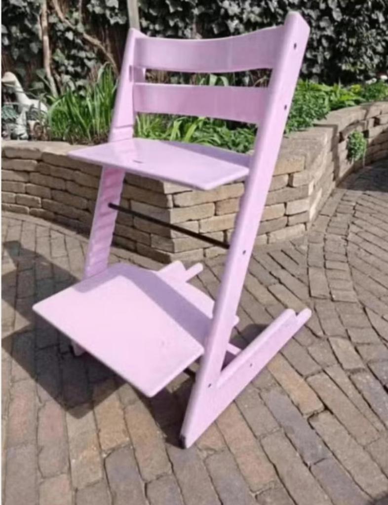 stokke roze/ paars stokke trip trap, Ophalen, Gebruikt