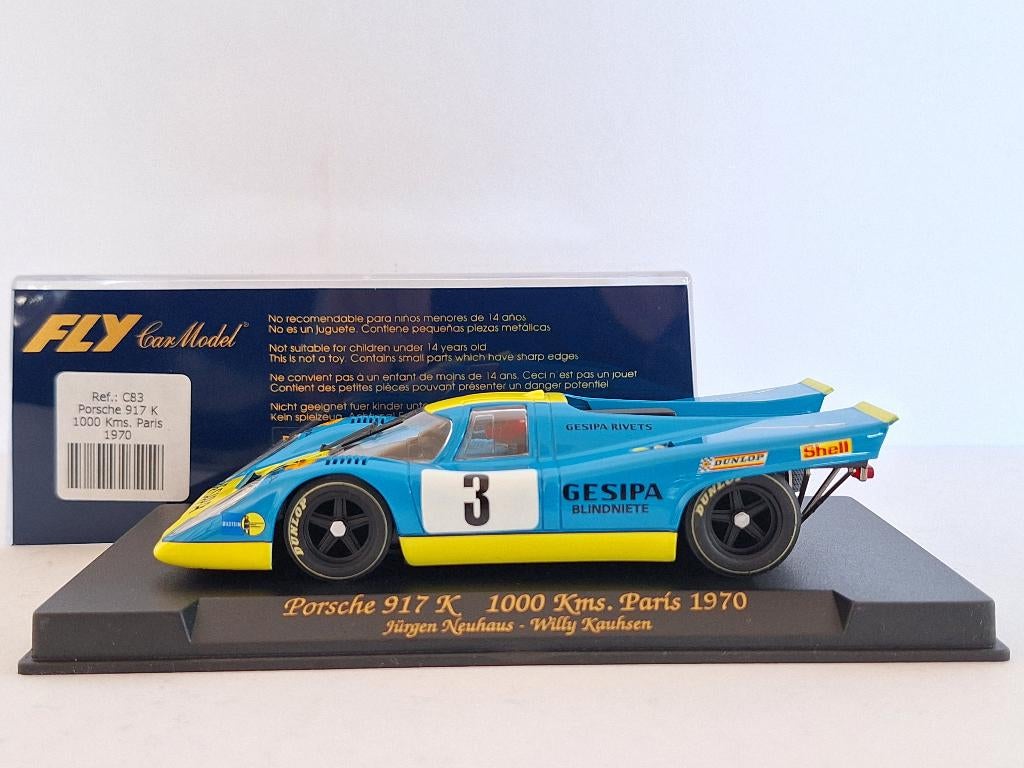 Fly Porsche 917 K 1000 Km Paris 1970 #3 Jurgen Neuhaus C83, Neuf, Autres marques, Électrique, Circuit