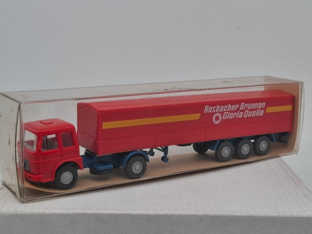 Eau minérale MAN Truck Huitrailer Rosbach - Wiking 1/87, Envoi, Comme neuf, Bus ou Camion, Wiking