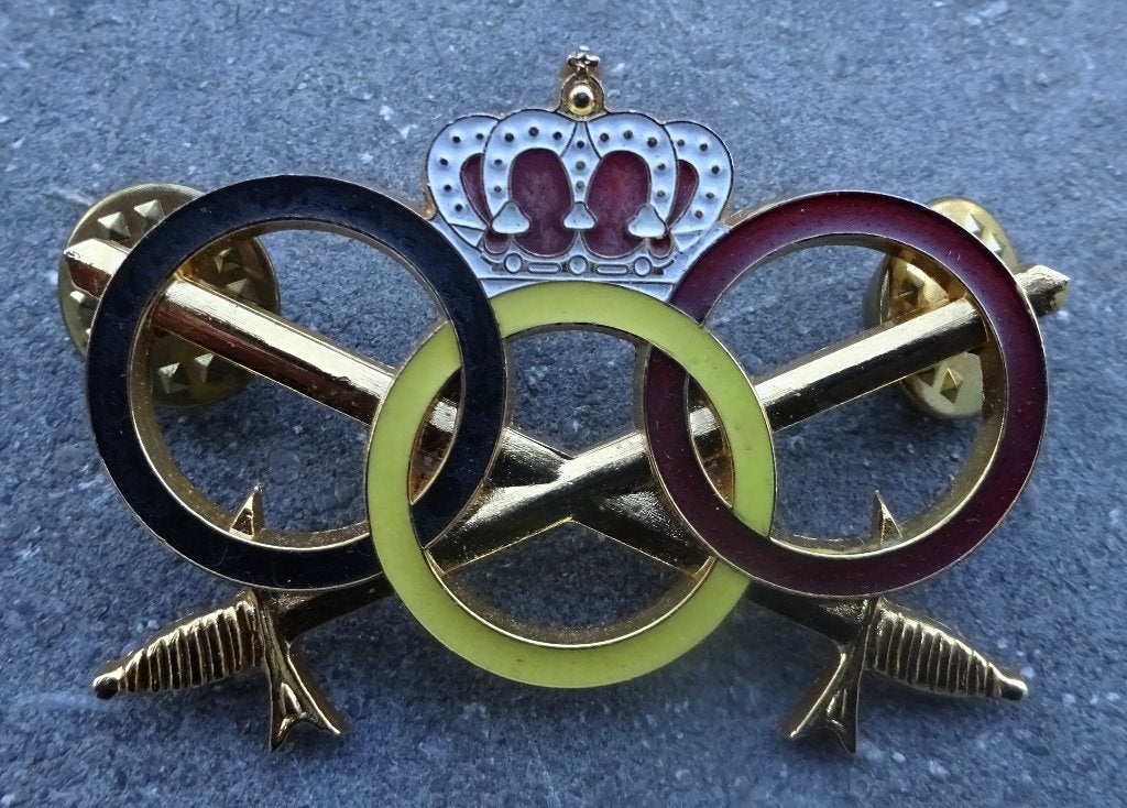 ARMEE BELGE - INSIGNE TMAP - VARIANTE COURONNE BLANCHE, Collections, Objets militaires | Général, Envoi, Armée de terre, Emblème ou Badge