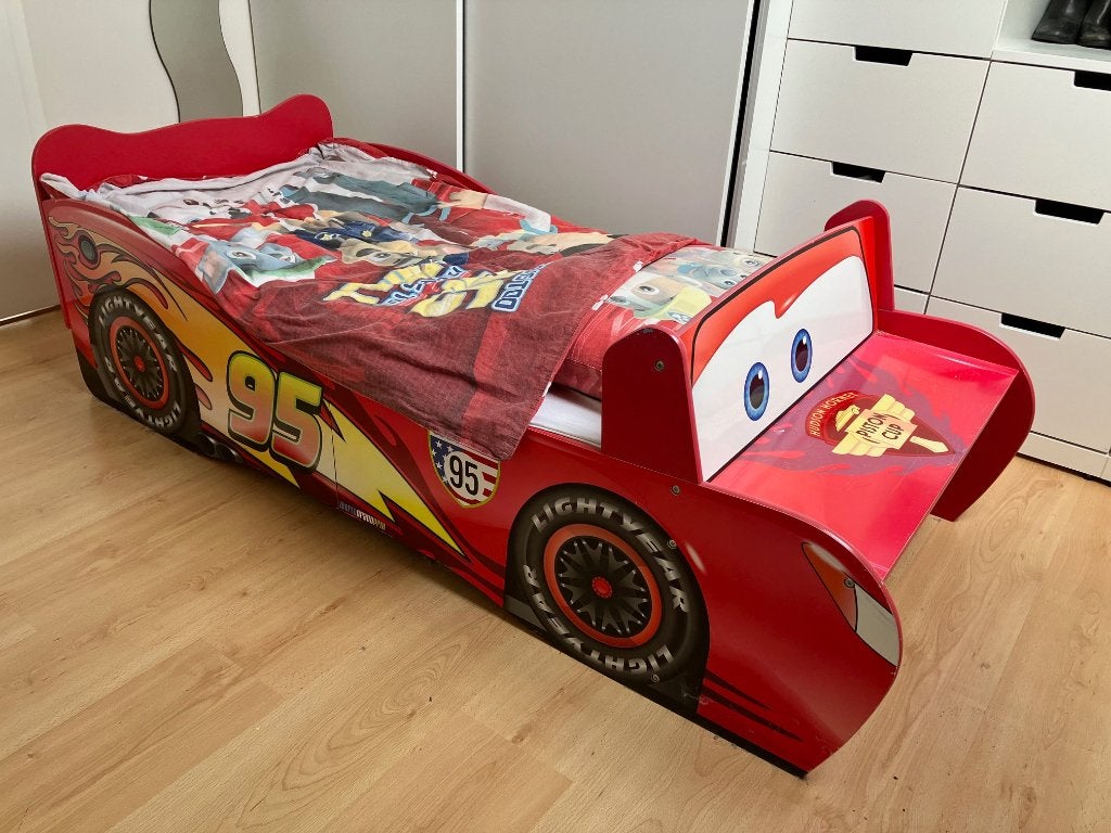 Kinderbed Cars, Matelas, 70 à 85 cm, Comme neuf, Enlèvement