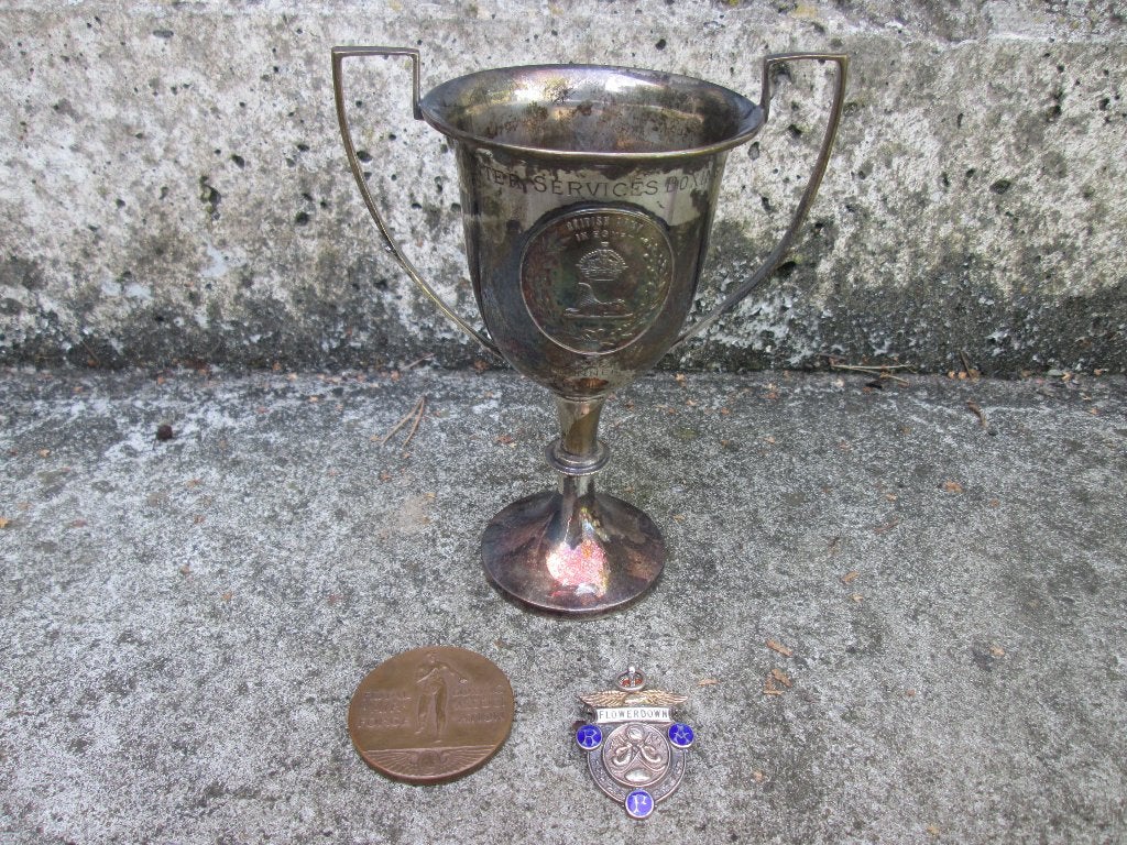 Boks prijzen RAF in Egypte zilveren beker, medaille., Ophalen of Verzenden