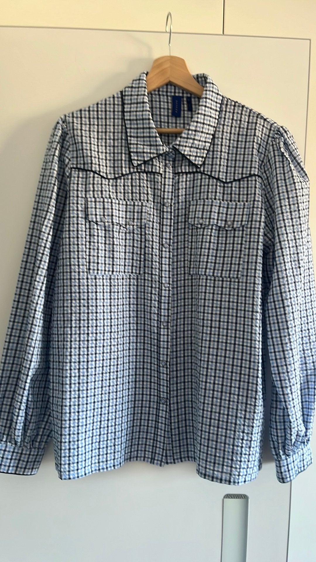 Blouse “Resumé” 42, Kleding | Dames, Ophalen of Verzenden, Zo goed als nieuw, Blauw
