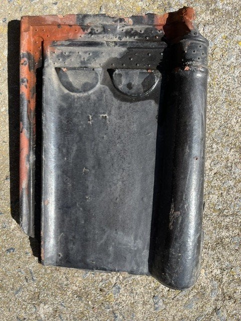 Pottelberg dakpannen, Doe-het-zelf en Bouw, Dakpannen en Dakbedekking, Ophalen, Steen of Klei, Zwart, Dakpannen