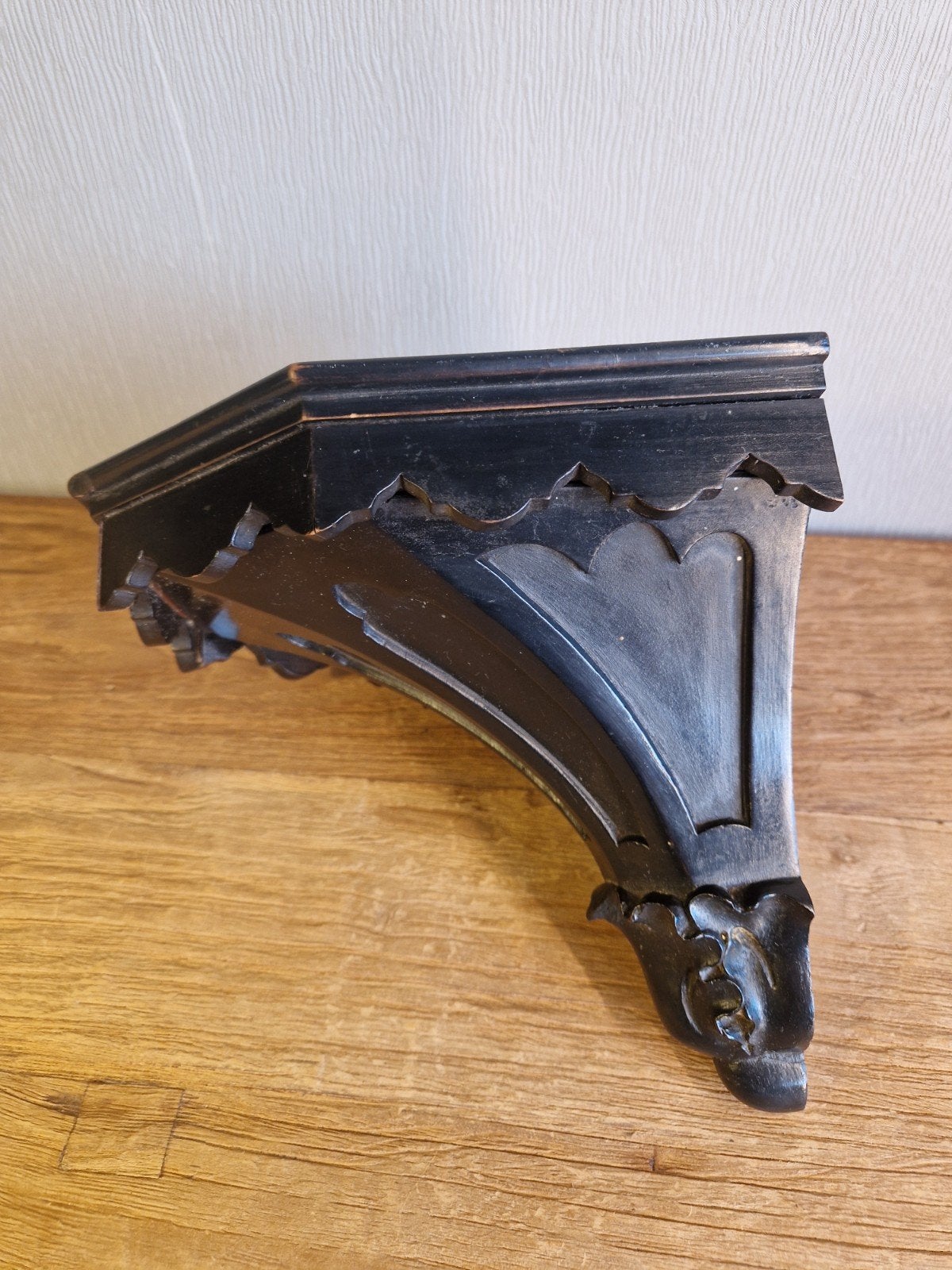 Antieke Handgesneden Eiken Wandconsole / Muurplank, Enlèvement ou Envoi