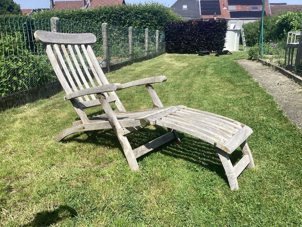 Deckchair teak royal pearl, Ophalen, Gebruikt, Teakhout