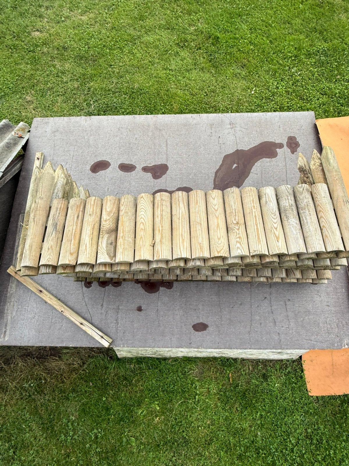 Lot de 13 Palisade décorative en bois, Autres essences de bois, Enlèvement, Utilisé, 25 à 50 mm