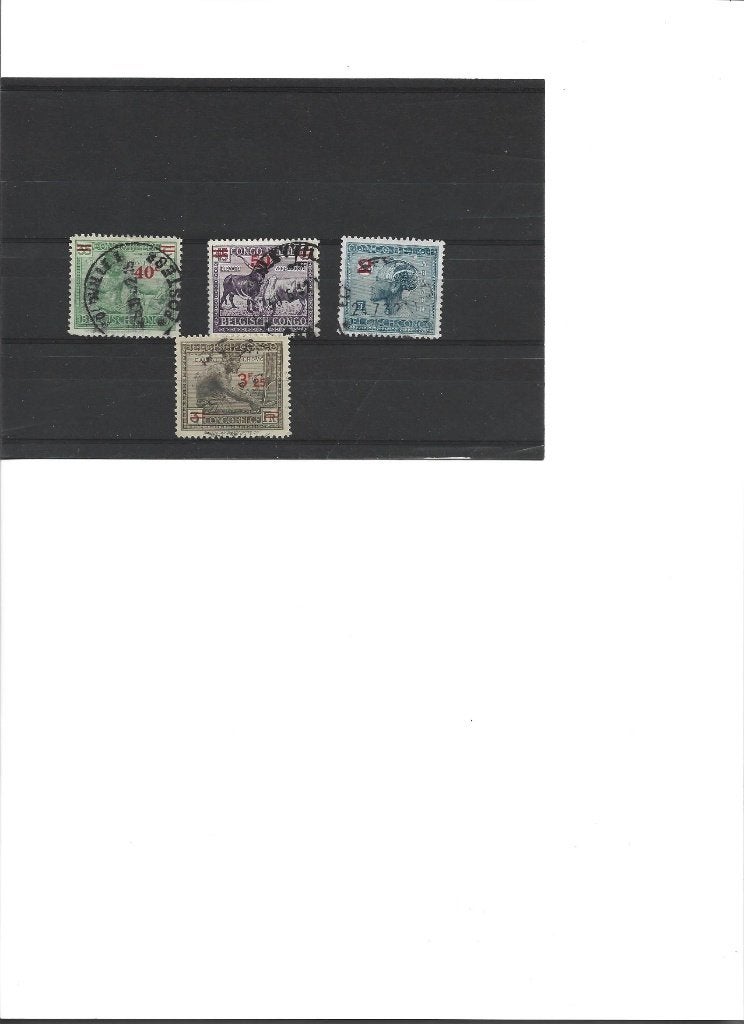 postzegels Belgisch Congo 159/161A, Verzenden, Gestempeld