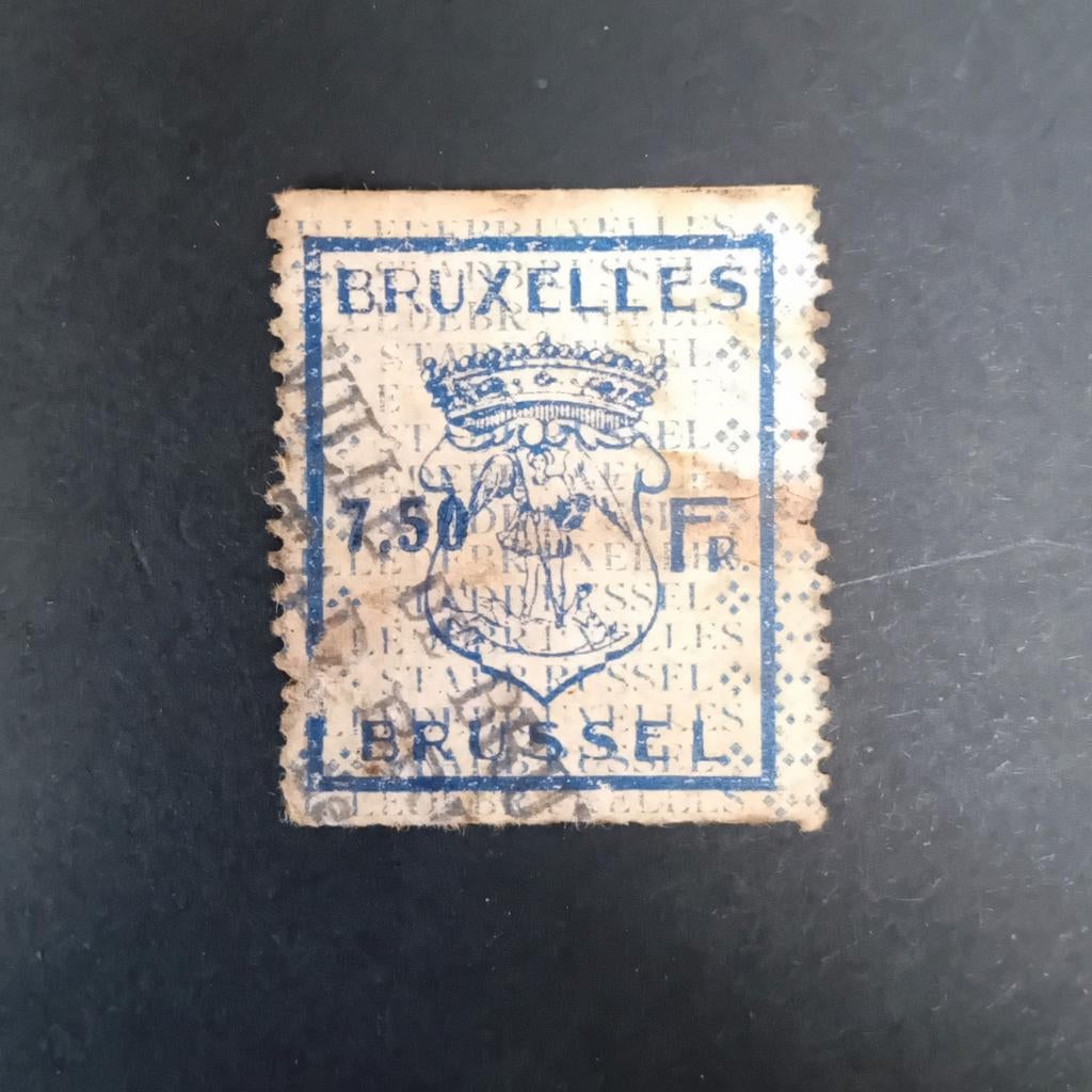 Timbre fiscal de Bruxelles 1872, lot 292B, Enlèvement ou Envoi