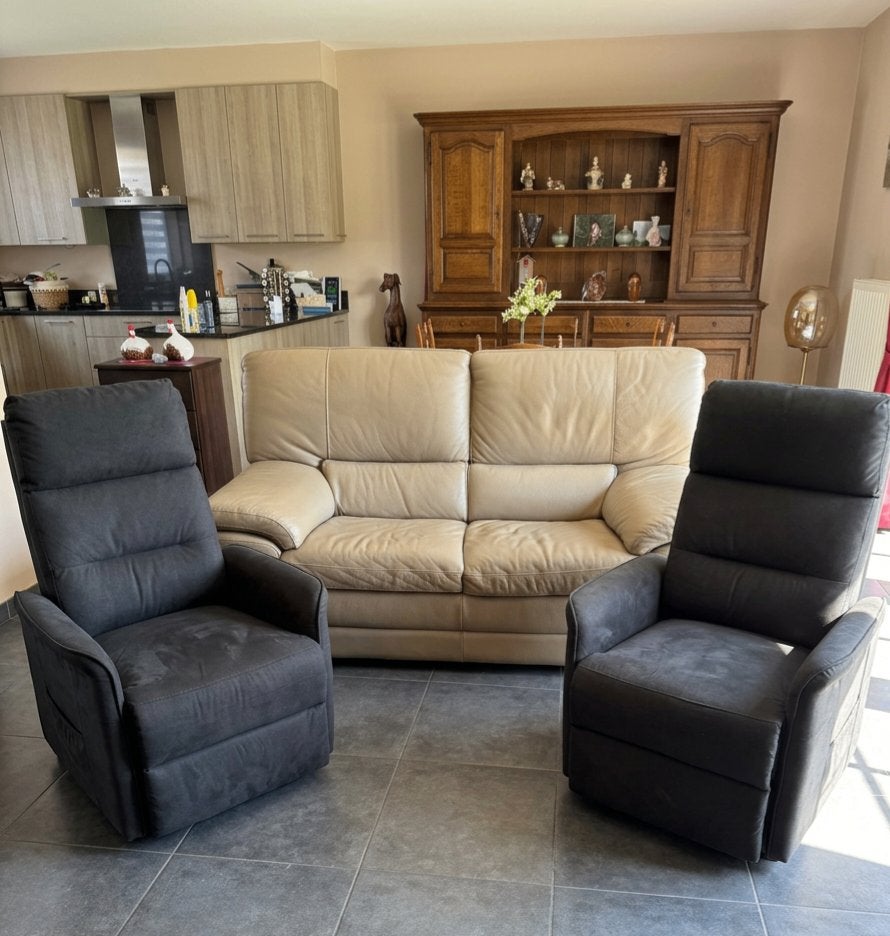 Special aanbieding: fauteuilset  een onverslaanbare prijs, Ophalen, Gebruikt, Leer