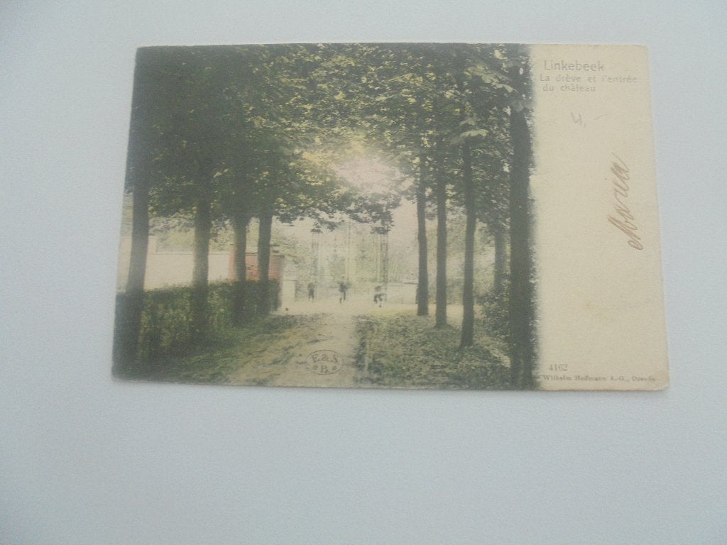 linkebeek- la dreve et l'entrée du chateau, Collections, Enlèvement ou Envoi, Avant 1920, Affranchie, Bruxelles (Capitale)