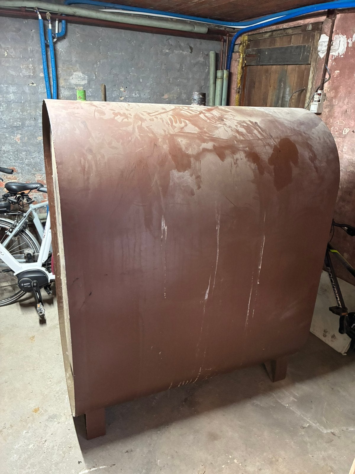 Mazout ton tank 1200 L, Ophalen, Gebruikt