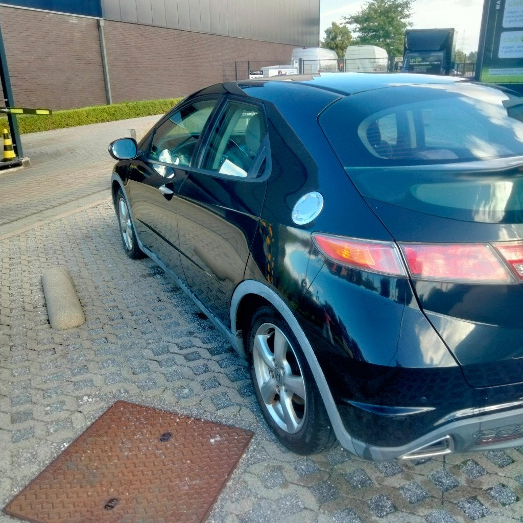 Honda Civic 2007 in perfect staat 1,4 Benzine, Auto's, Zwart, Zwart, Handgeschakeld, Particulier