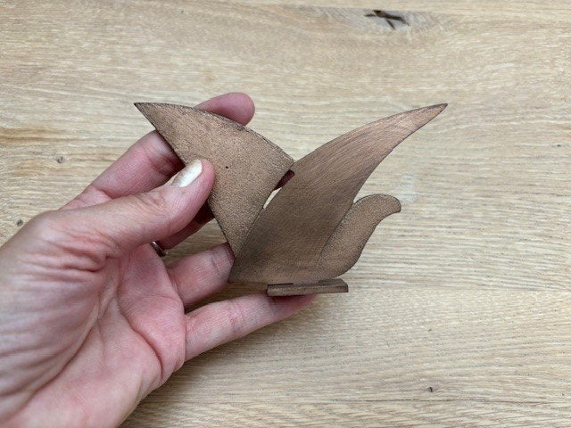 Prachtige abstracte Bronzen vogel, Antiek en Kunst, Ophalen of Verzenden, Brons