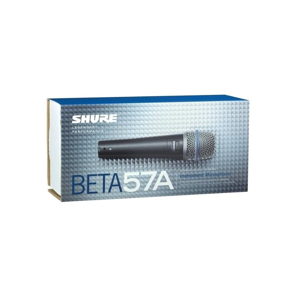 Nieuwe Shure Beta 57A dynamische instrumentmicrofoon, Ophalen of Verzenden, Nieuw, Complete set