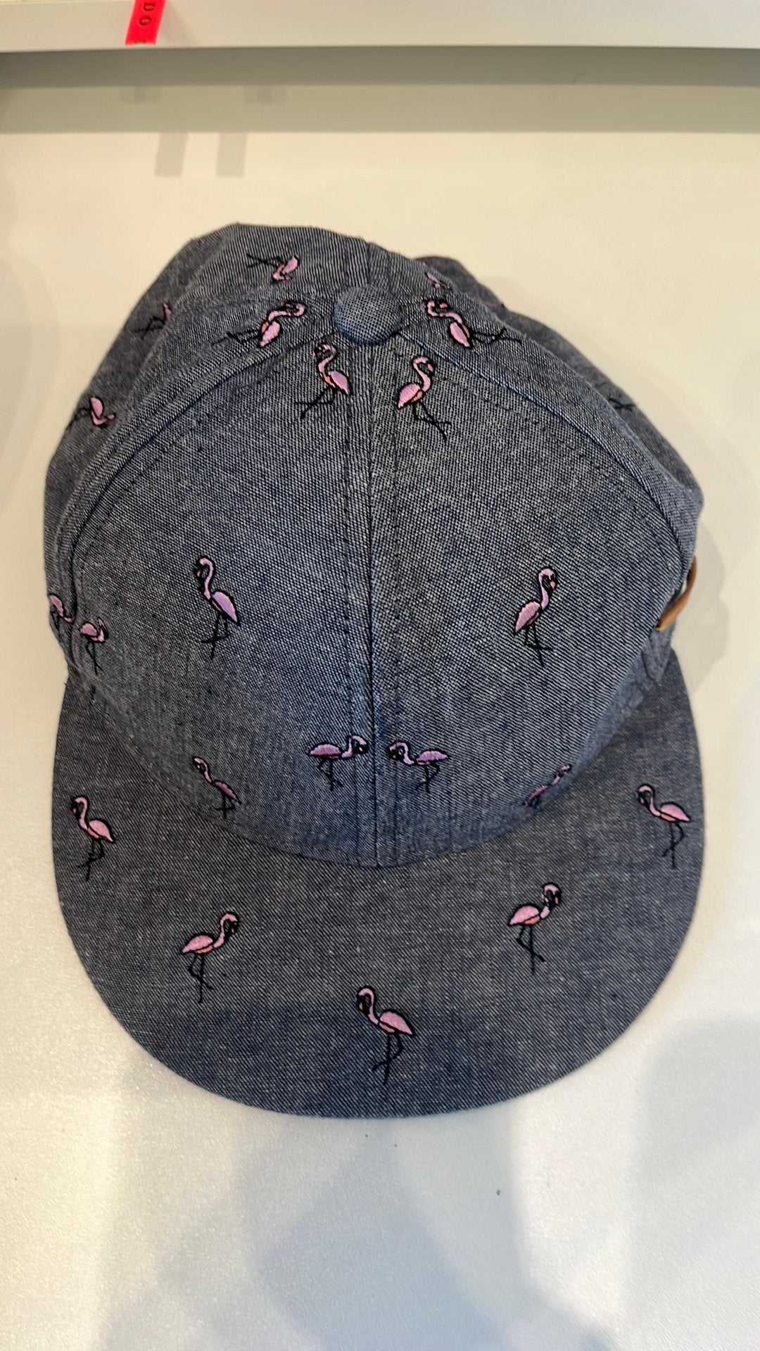 Bonnet gris avec flamant rose, Enlèvement ou Envoi, Comme neuf, Casquette