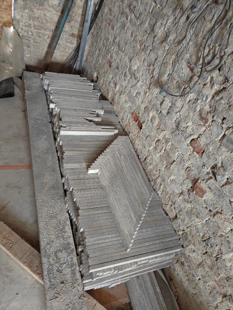 10m2 Geostylistix unique beige steenstrips + 12cm xps, Doe-het-zelf en Bouw, Ophalen, Nieuw, Beton