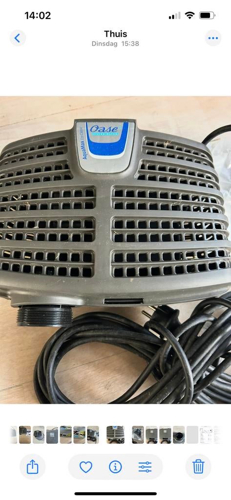 Te koop oase eco classik 8500 in nieuwstaat sterke pomp, Ophalen, Zo goed als nieuw, Vijverpomp