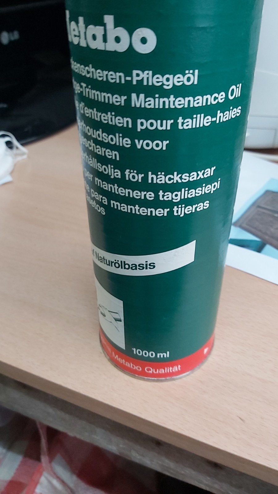 Metabo huile pour entretien de haies, Enlèvement