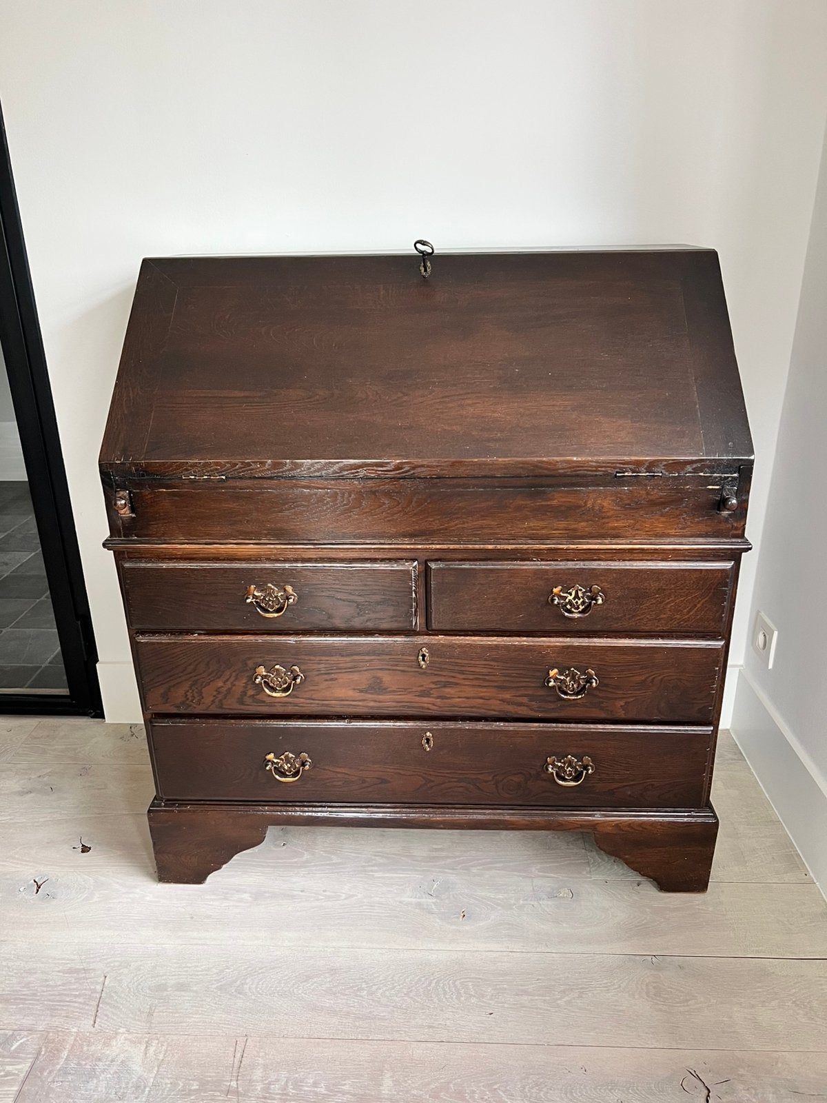 antieke eikenhouten secretaire, Ophalen, Gebruikt