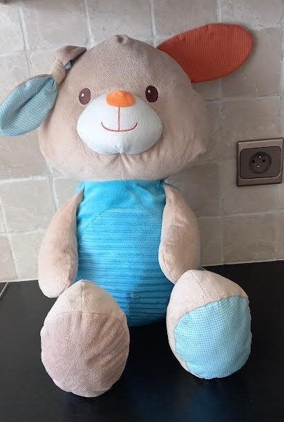Knuffel hond Minimi Toys grote baby knuffel 60 cm, Enlèvement ou Envoi, Comme neuf, Chien, Lavable