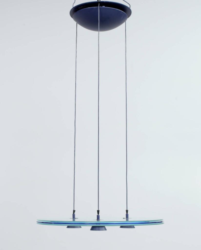 Lustre bleu Aurora, Arteluce, Huis en Inrichting, Ophalen, Gebruikt, Glas