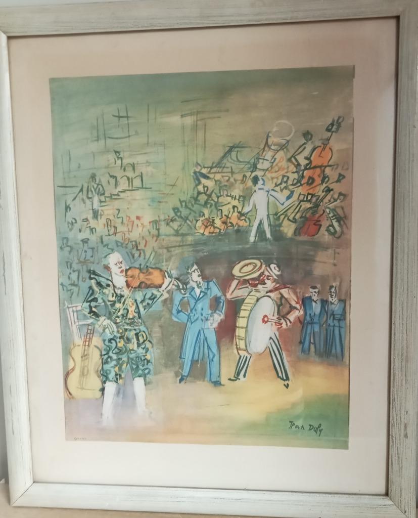 Aquarelle de Jean Dufy "Scènes de Cirque", Antiquités & Art, Enlèvement