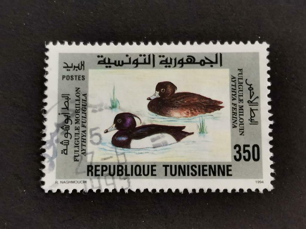 Tunesie 1994 - vogels - eenden, Ophalen of Verzenden, Gestempeld, Dier of Natuur