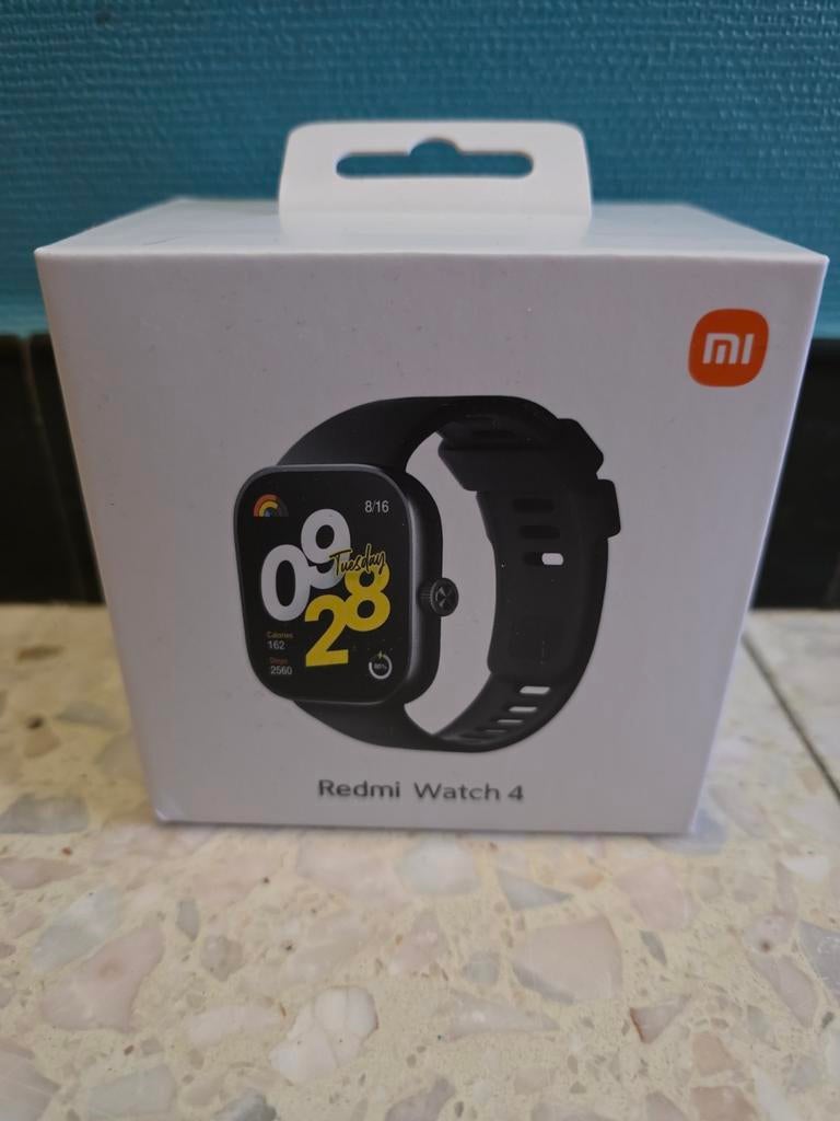 Redmi Watch 4, Handtassen en Accessoires, Smartwatches, Xiaomi, Zwart, Nieuw, Ophalen of Verzenden