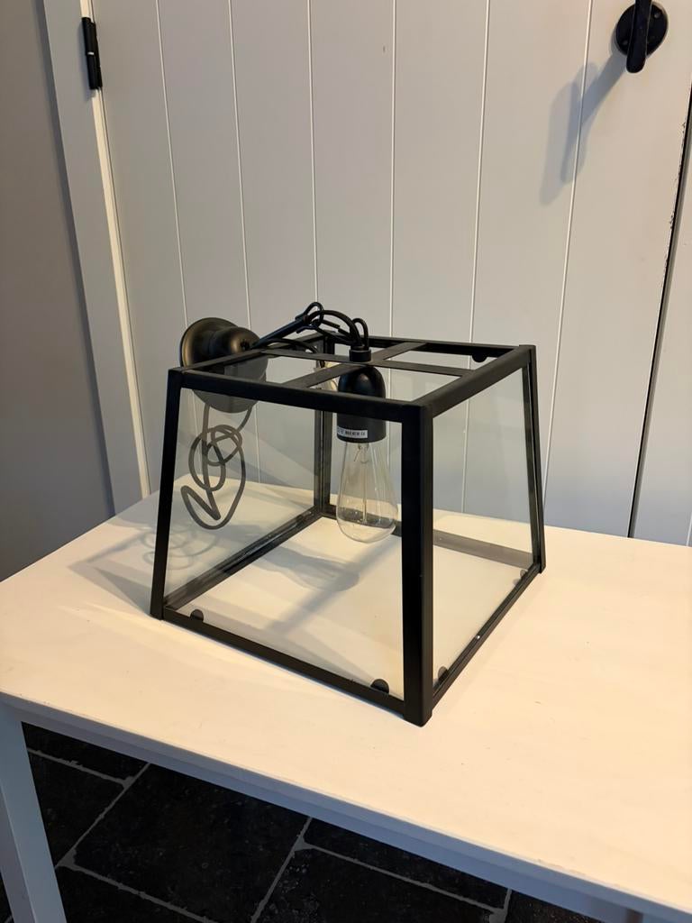 Mooie glazen hanglamp nieuw, Enlèvement, Comme neuf