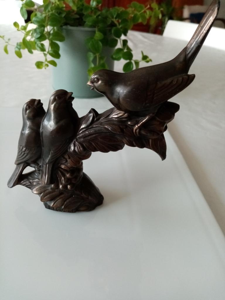 Brons  vogels op tak "Frecourt", Enlèvement, Bronze
