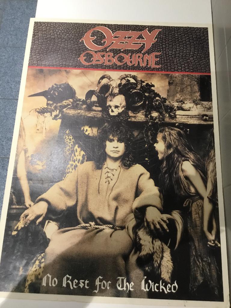 Originele Ozzy Osbourne poster uit 1986., Enlèvement ou Envoi, Comme neuf, Affiche, Œuvre d'art ou Peinture