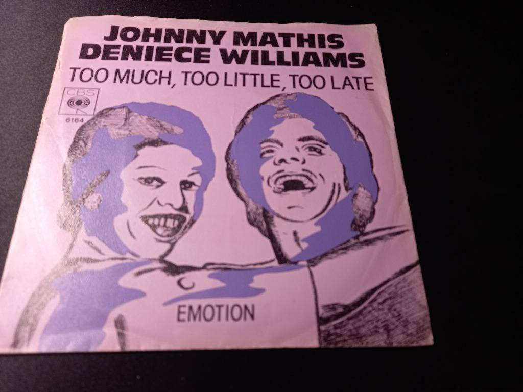 Johnny Mathis & Deniece Williams ‎– Too Much Too Little Too, Ophalen of Verzenden, Zo goed als nieuw, Pop