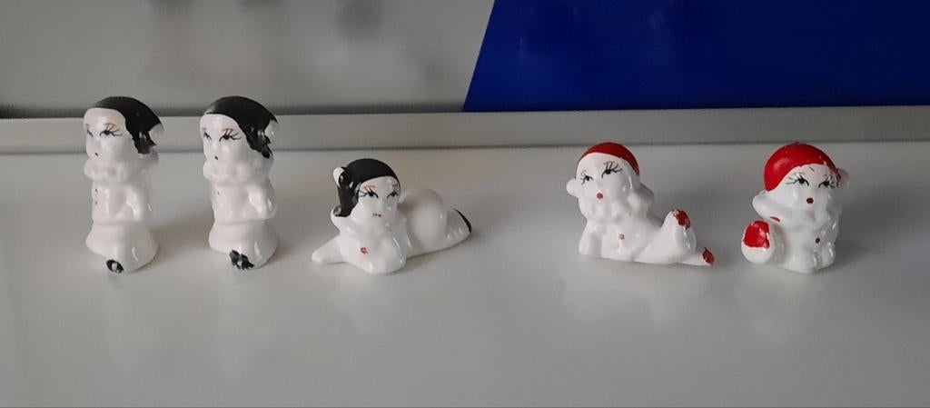 Decoratie vintage Pierrot beeldjes, Antiek en Kunst, Ophalen of Verzenden
