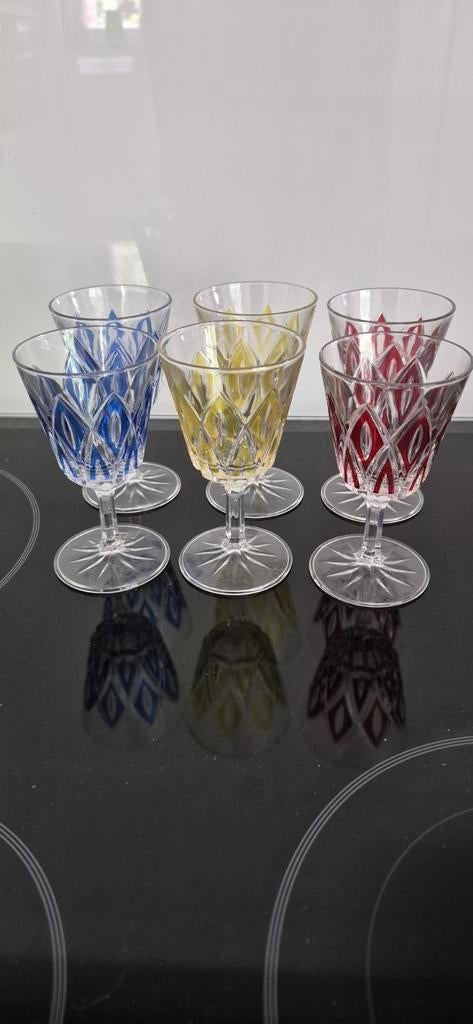 Vintage VMC Reims glazen Harlequin serie jaren 50/60, Ophalen